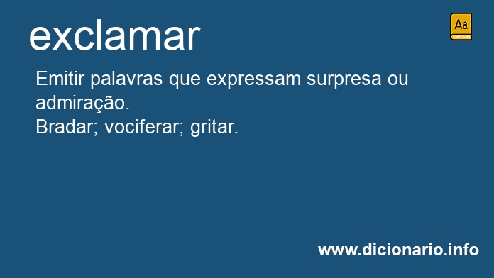 Significado de exclamaro