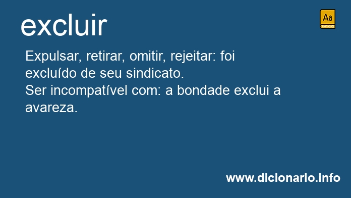 Significado de exclua