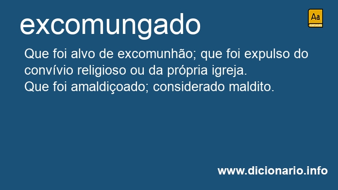 Significado de excomungado