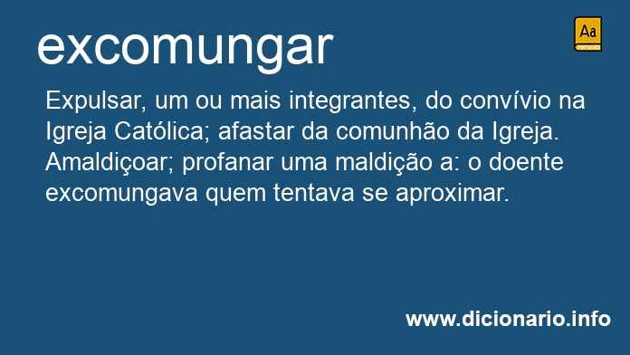 Significado de excomungar
