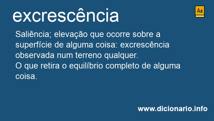 Significado de excrescncia