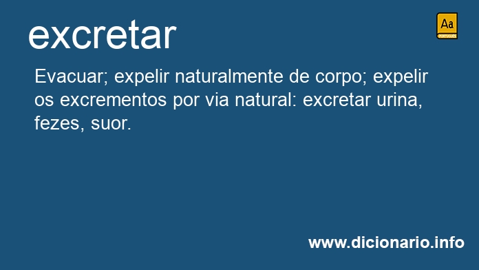 Significado de excretas