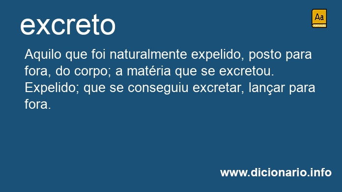 Significado de excreto