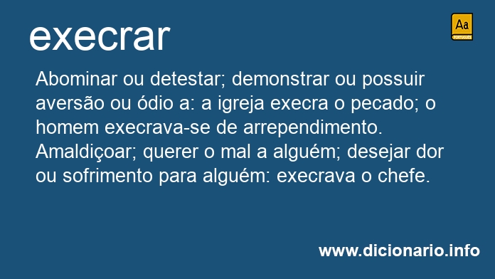 Significado de execrai