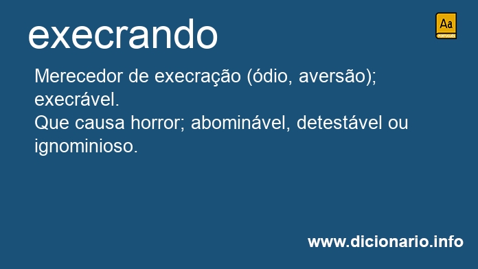 Significado de execrando