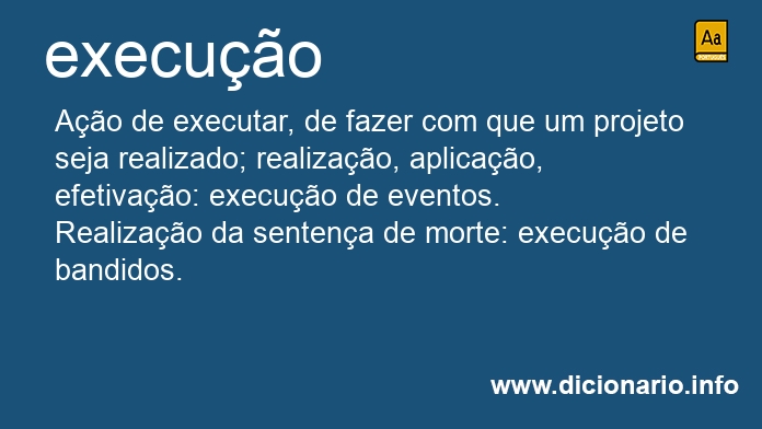 Significado de execues