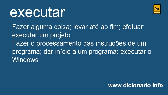 Significado de executa