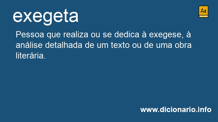 Significado de exegetas