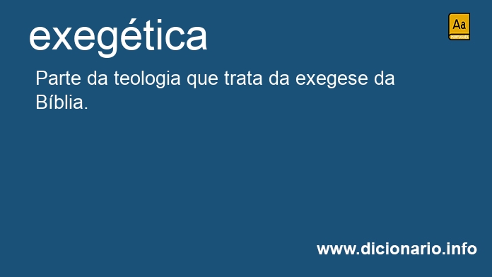 Significado de exegtica