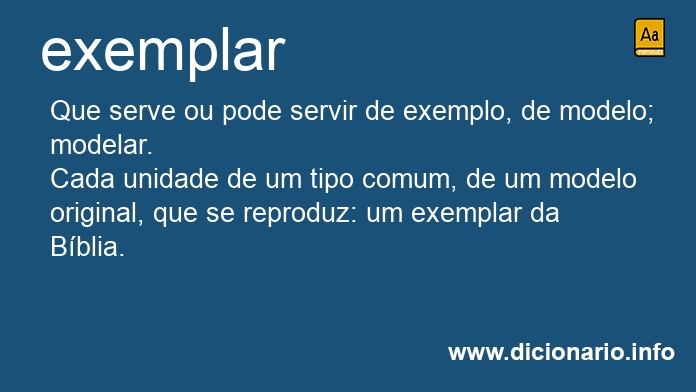 Significado de exemplar