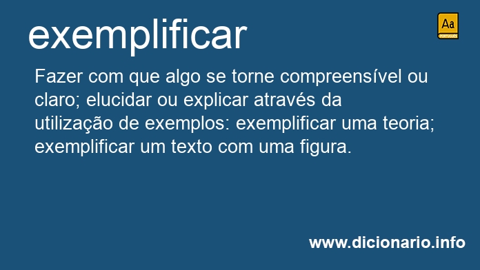 Significado de exemplifica