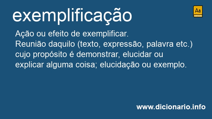 Significado de exemplificaes