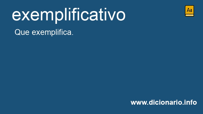 Significado de exemplificativo