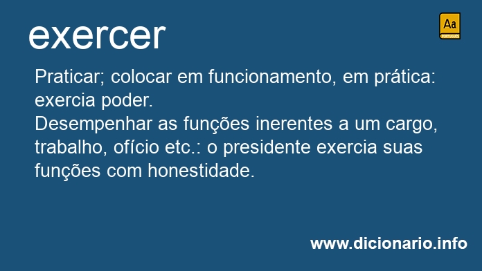 Significado de exercer