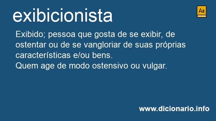 Significado de exibicionista