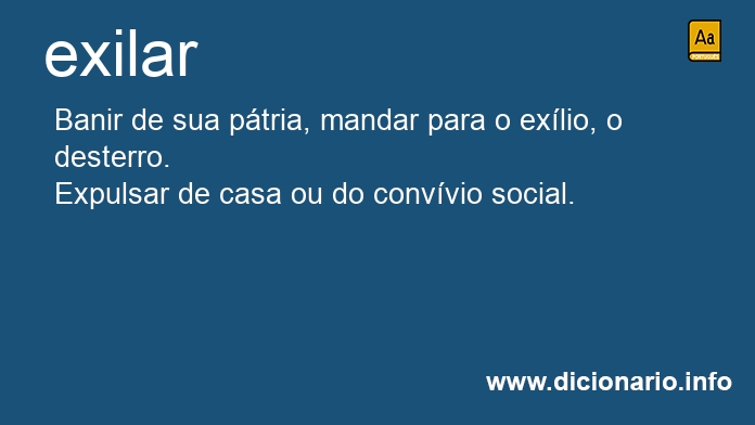 Significado de exilar