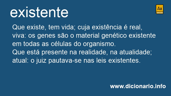 Significado de existente