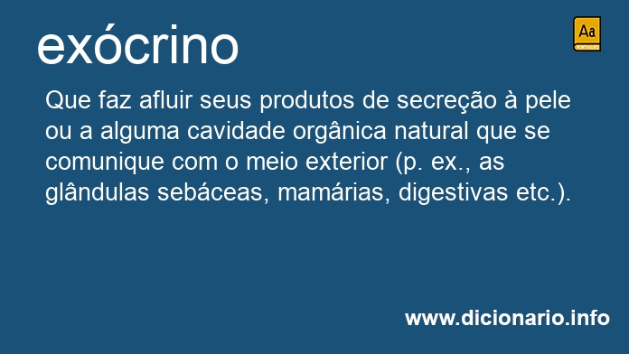 Significado de excrino