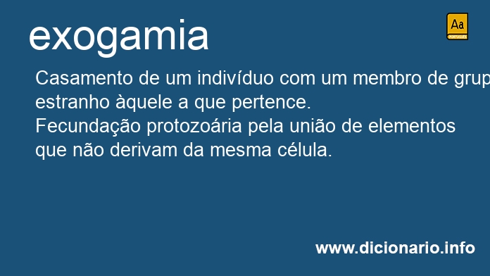 Significado de exogamia