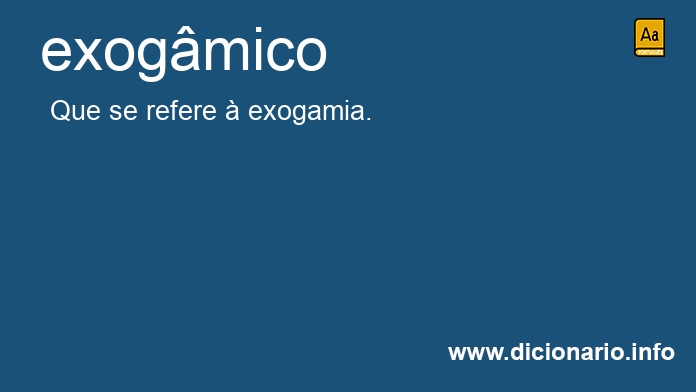 Significado de exogmico