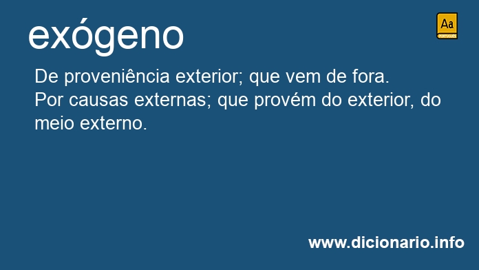 Significado de exgenos