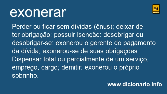 Significado de exonerai