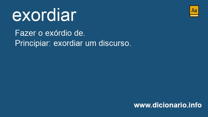 Significado de exordiais
