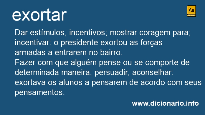 Significado de exortando