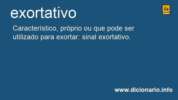 Significado de exortativos