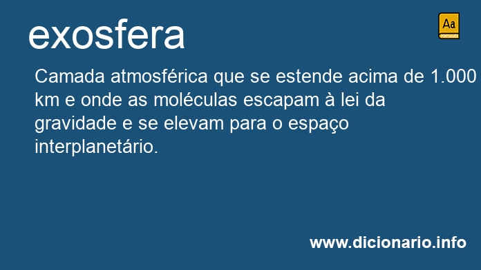 Significado de exosfera