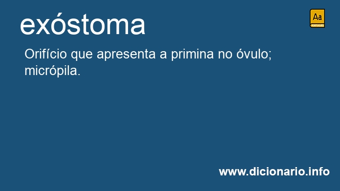 Significado de exstoma