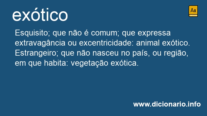 Significado de extica