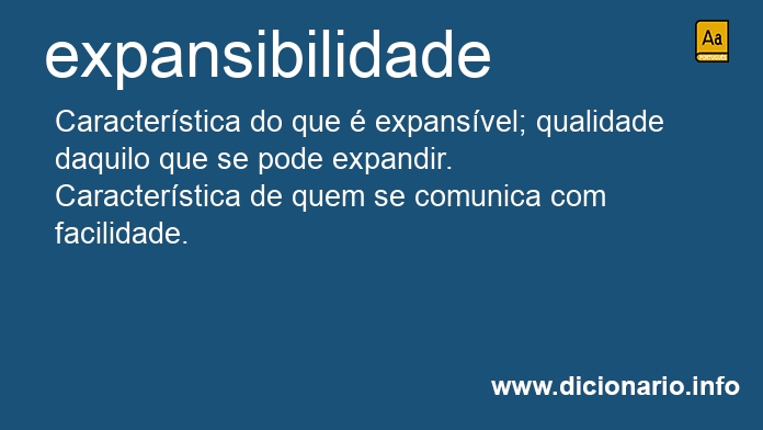 Significado de expansibilidade