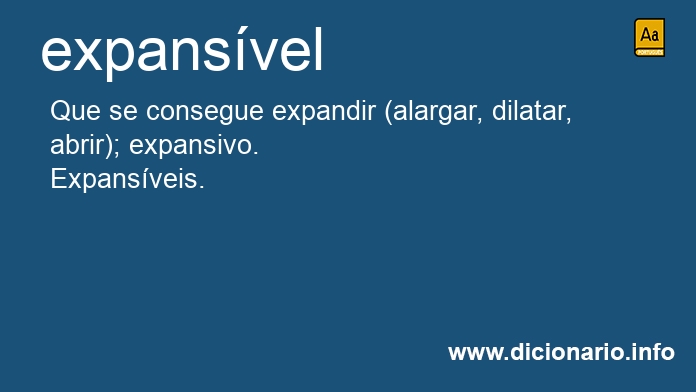 Significado de expansvel