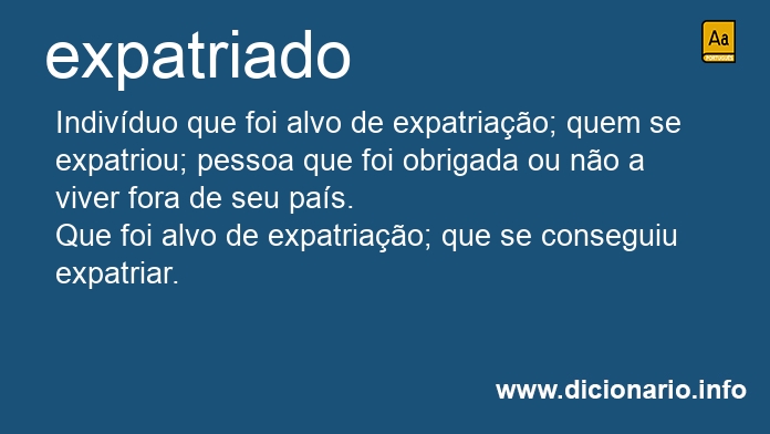 Significado de expatriados