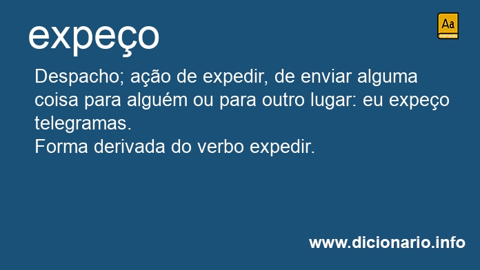 Significado de expeo