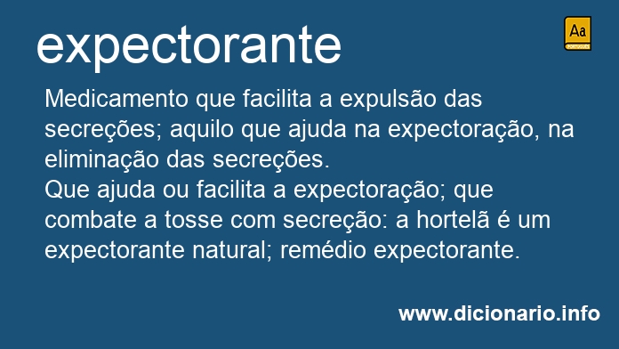 Significado de expectorantes