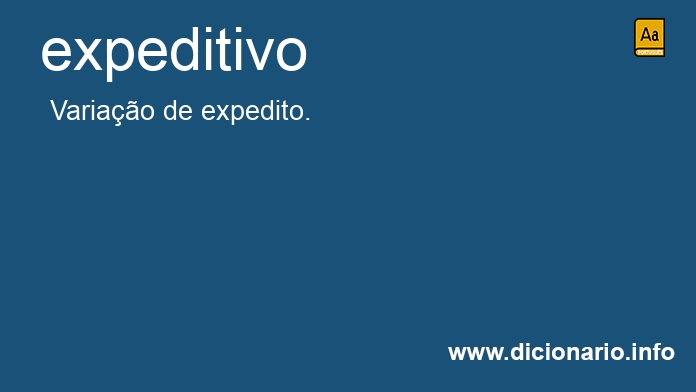 Significado de expeditivo