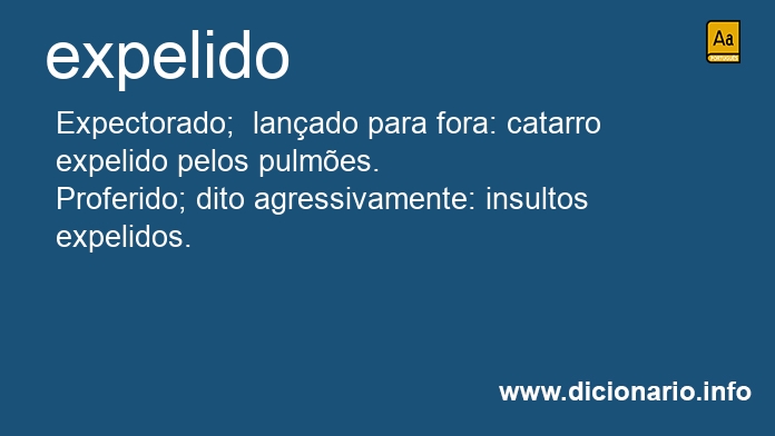 Significado de expelido