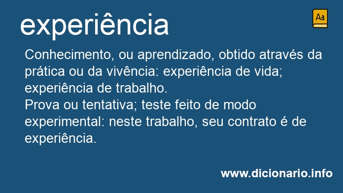 Significado de experincia