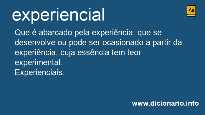 Significado de experiencial