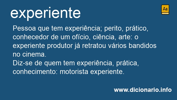 Significado de experientes
