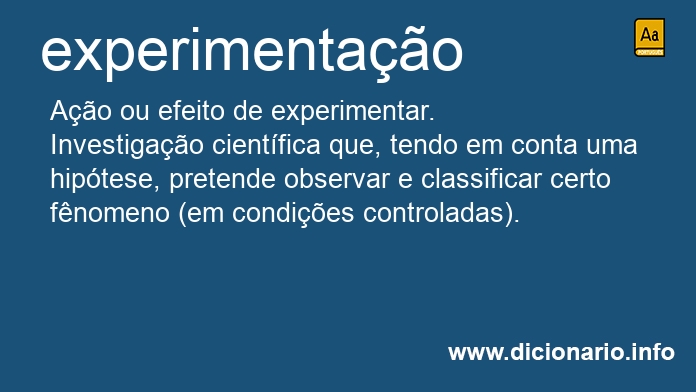 Significado de experimentaes