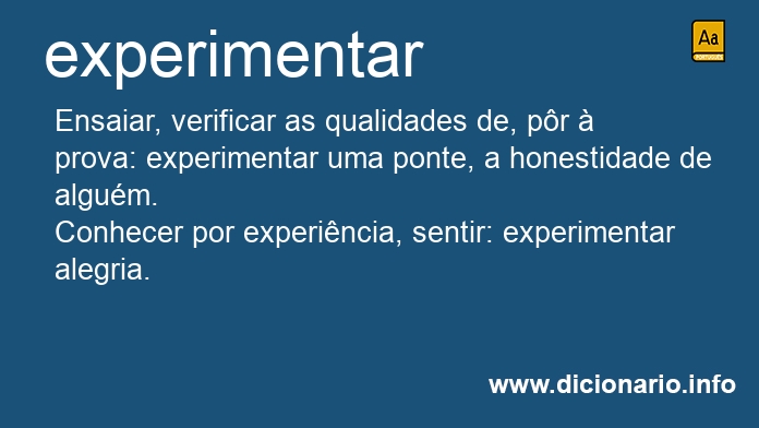 Significado de experimentai