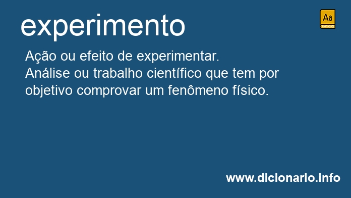 Significado de experimento