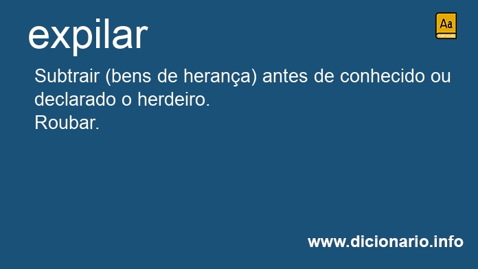 Significado de expilou