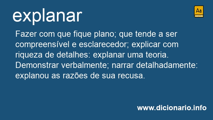 Significado de explanar
