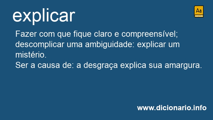 Significado de explicarei