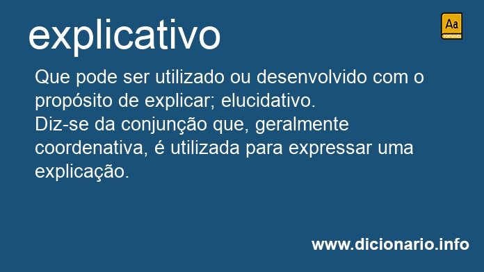 Significado de explicativos