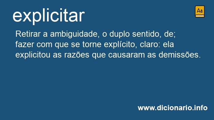 Significado de explicitassem